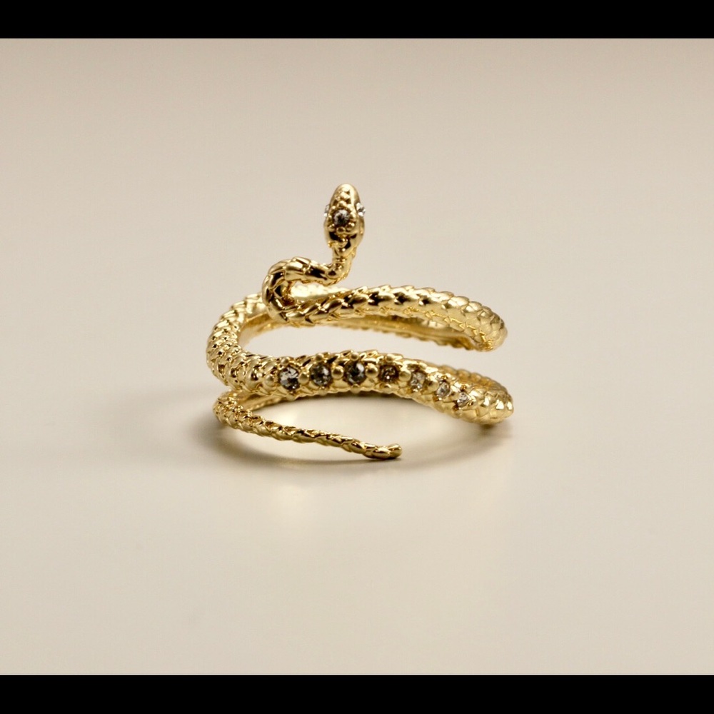 Kendra Scott Phoenix Wrap Ring In Vintage Gold Sz 8 - Picture 4 of 7